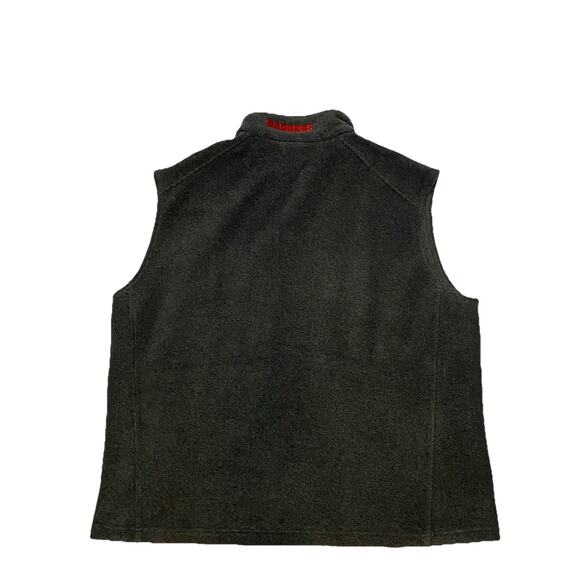 Columbia University Wisconsin Badgers Logo Vest Charcoal Gray Fleece XL - Picture 6 of 7